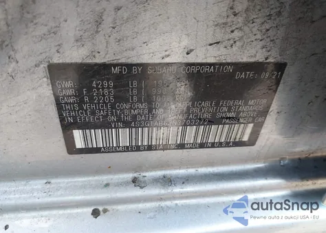 2022 Subaru Impreza Base 5-Door из США, поврежденный, VIN 4S3GTAB63N3703272